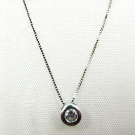 GARGANTILLA ORO BLANCO PIEDRA