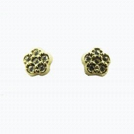 PENDIENTES NIÑA ORO AMARILLO PIEDRA