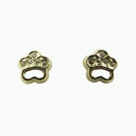 PENDIENTES NIÑA ORO AMARILLO PIEDRA