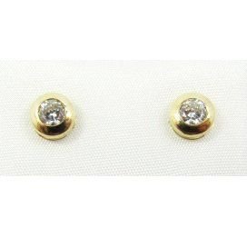 PENDIENTES NIÑA ORO AMARILLO PIEDRA