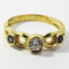 SORTIJA ORO AMARILLO PIEDRA