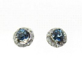 PENDIENTES ORO BLANCO BRILLANTES