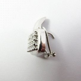 PENDIENTES ORO BLANCO PIEDRA