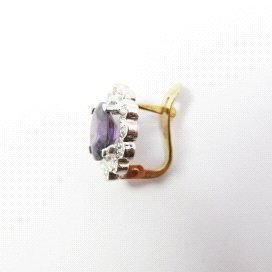 PENDIENTES ORO BLANCO PIEDRA