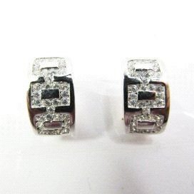 PENDIENTES ORO BLANCO PIEDRA