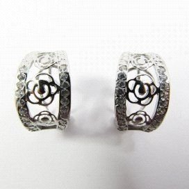 PENDIENTES ORO BLANCO PIEDRA