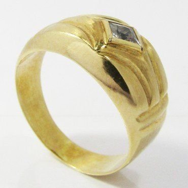 SORTIJA ORO AMARILLO PIEDRA MATE/BRILLO