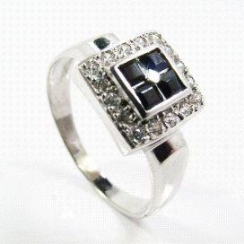 SORTIJA ORO BLANCO PIEDRA