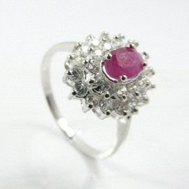 SORTIJA ORO BLANCO PIEDRA
