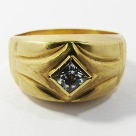 SORTIJA ORO AMARILLO PIEDRA MATE/BRILLO