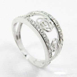 SORTIJA ORO BLANCO PIEDRA