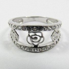 SORTIJA ORO BLANCO PIEDRA