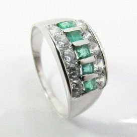 SORTIJA ORO BLANCO PIEDRA
