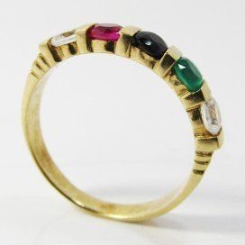 SORTIJA ORO AMARILLO PIEDRA