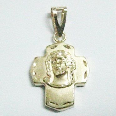 CRUZ ORO AMARILLO CON CRISTO