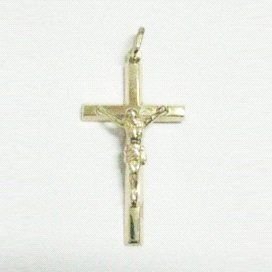 CRUZ ORO AMARILLO CON CRISTO