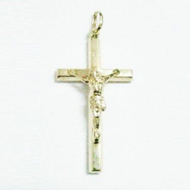 CRUZ ORO AMARILLO CON CRISTO