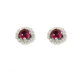 PENDIENTES ORO BLANCO BRILLANTES