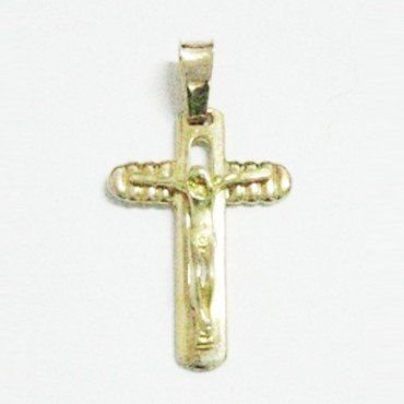 CRUZ ORO AMARILLO CON CRISTO