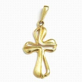 CRUZ ORO AMARILLO GRABADA