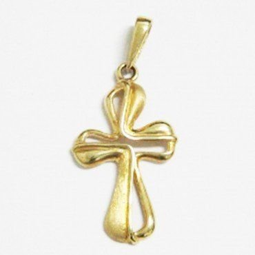 CRUZ ORO AMARILLO GRABADA
