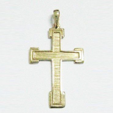 CRUZ ORO AMARILLO GRABADA