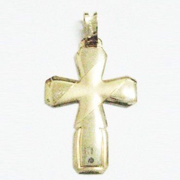 CRUZ ORO AMARILLO GRABADA
