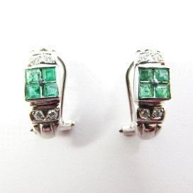 PENDIENTES ORO BLANCO PIEDRA