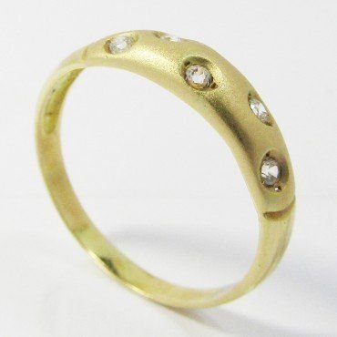 SORTIJA ORO AMARILLO PIEDRA MATE/BRILLO