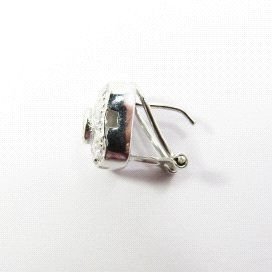 PENDIENTES ORO BLANCO PIEDRA