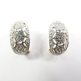 PENDIENTES ORO BLANCO PIEDRA