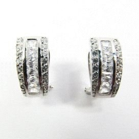 PENDIENTES ORO BLANCO PIEDRA