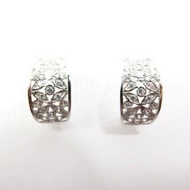 PENDIENTES ORO BLANCO PIEDRA
