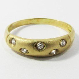 SORTIJA ORO AMARILLO PIEDRA MATE/BRILLO