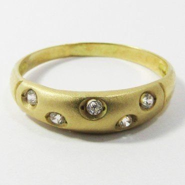 SORTIJA ORO AMARILLO PIEDRA MATE/BRILLO
