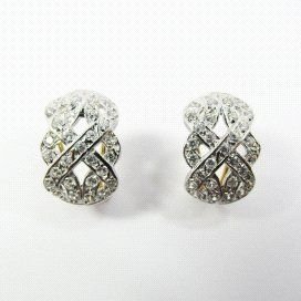 PENDIENTES ORO BLANCO PIEDRA