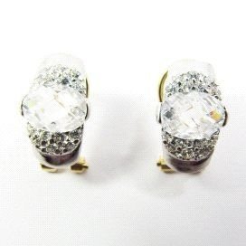 PENDIENTES ORO BLANCO PIEDRA