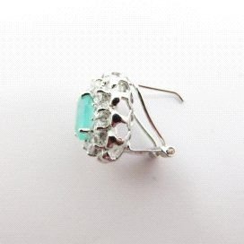 PENDIENTES ORO BLANCO PIEDRA