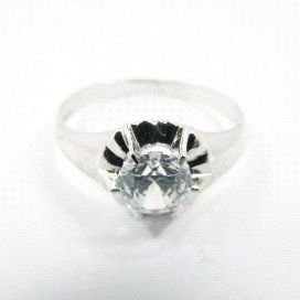 SORTIJA ORO BLANCO PIEDRA