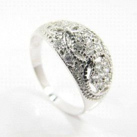 SORTIJA ORO BLANCO PIEDRA