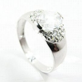 SORTIJA ORO BLANCO PIEDRA