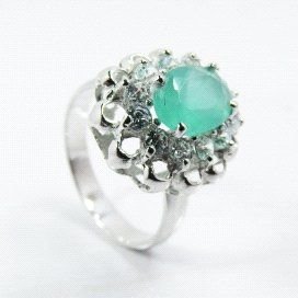 SORTIJA ORO BLANCO PIEDRA