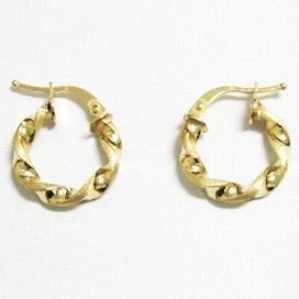PENDIENTES ARO ORO AMARILLO GALLON