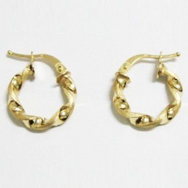 PENDIENTES ARO ORO AMARILLO GALLON
