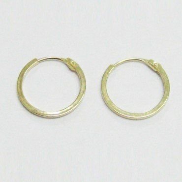 PENDIENTES ARO AMRILLO NIÑA CUADRADO