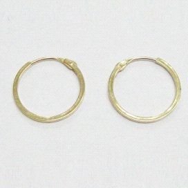 PENDIENTES ARO AMRILLO NIÑA CUADRADO