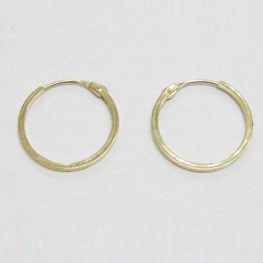 PENDIENTES ARO AMRILLO NIÑA CUADRADO