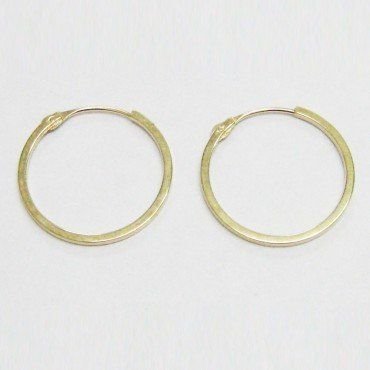 PENDIENTES ARO AMRILLO NIÑA CUADRADO