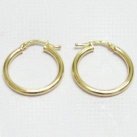PENDIENTES ARO ORO AMARILLO TUBO