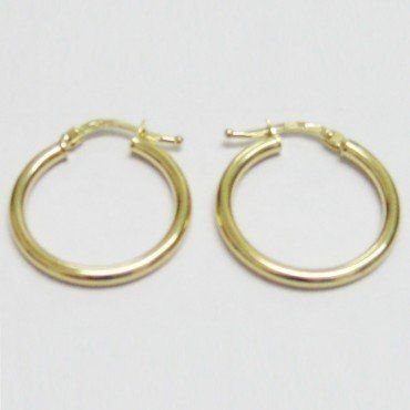 PENDIENTES ARO ORO AMARILLO TUBO